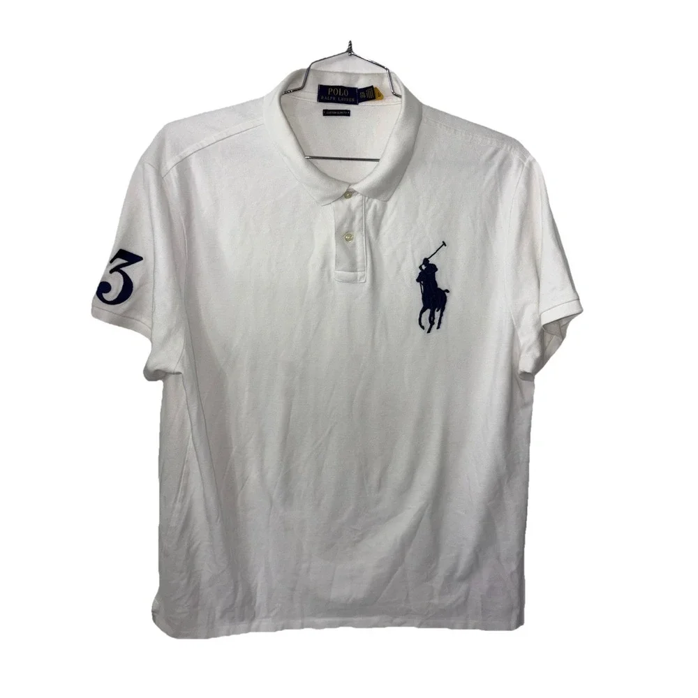 Polo Ralph Lauren Big Pony Polo Men's XXL Embroidered‎ White Shirt